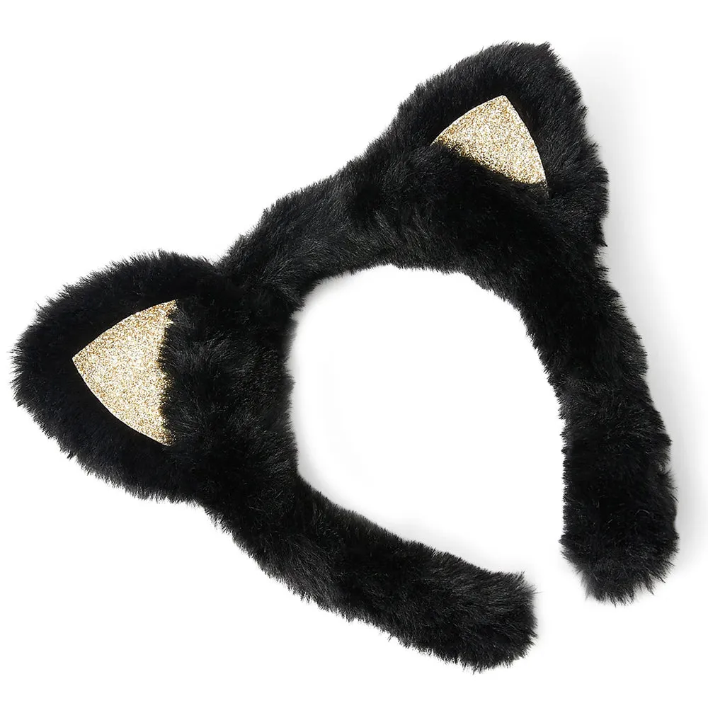 Accessorize London Girl's Black Halloween Cat Ears Band