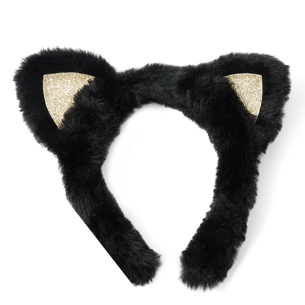 Accessorize London Girl's Black Halloween Cat Ears Band