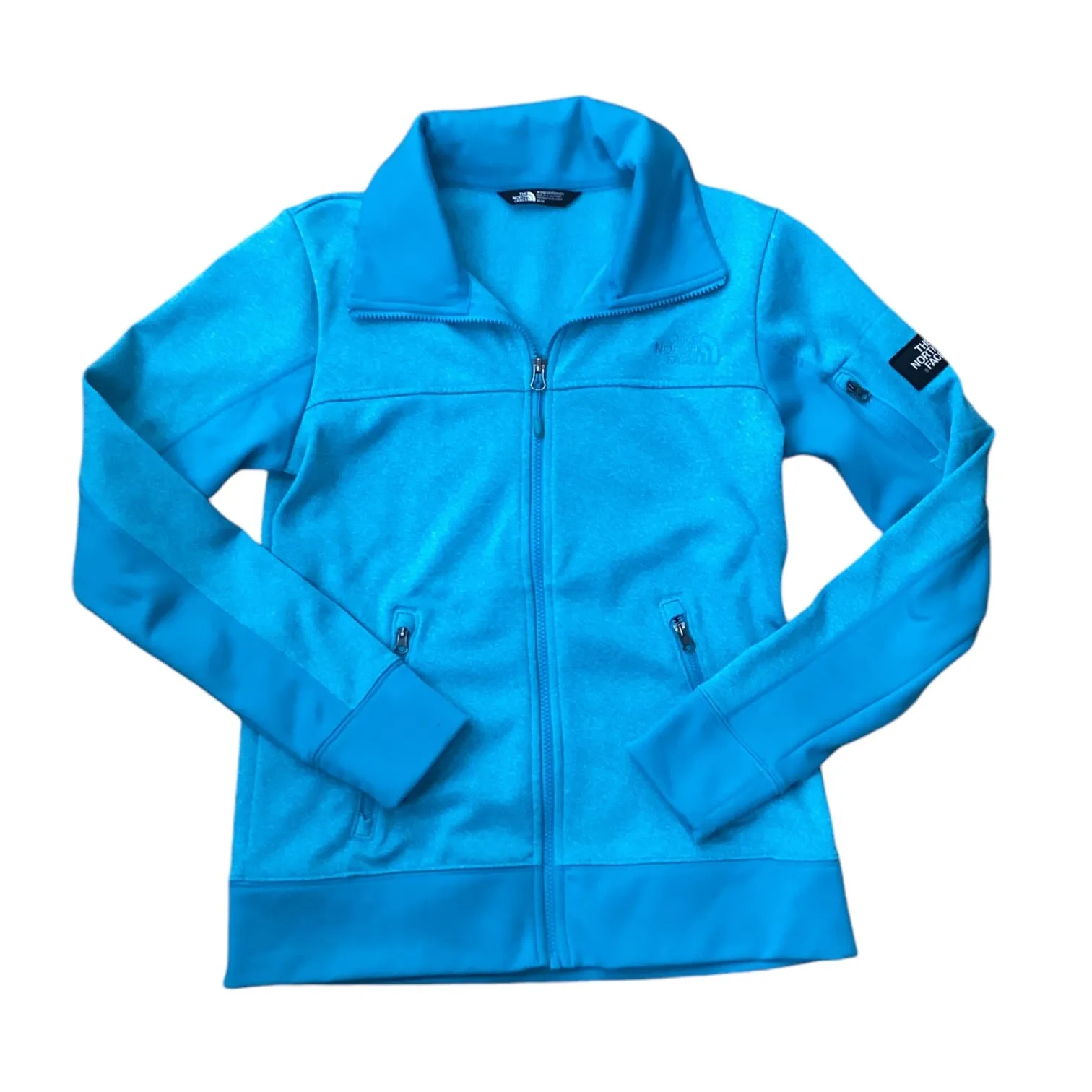 Athletic Jacket By The North Face In Teal, Size: M