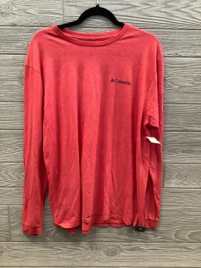 Athletic Top Long Sleeve Crewneck By Columbia In Red, Size: L