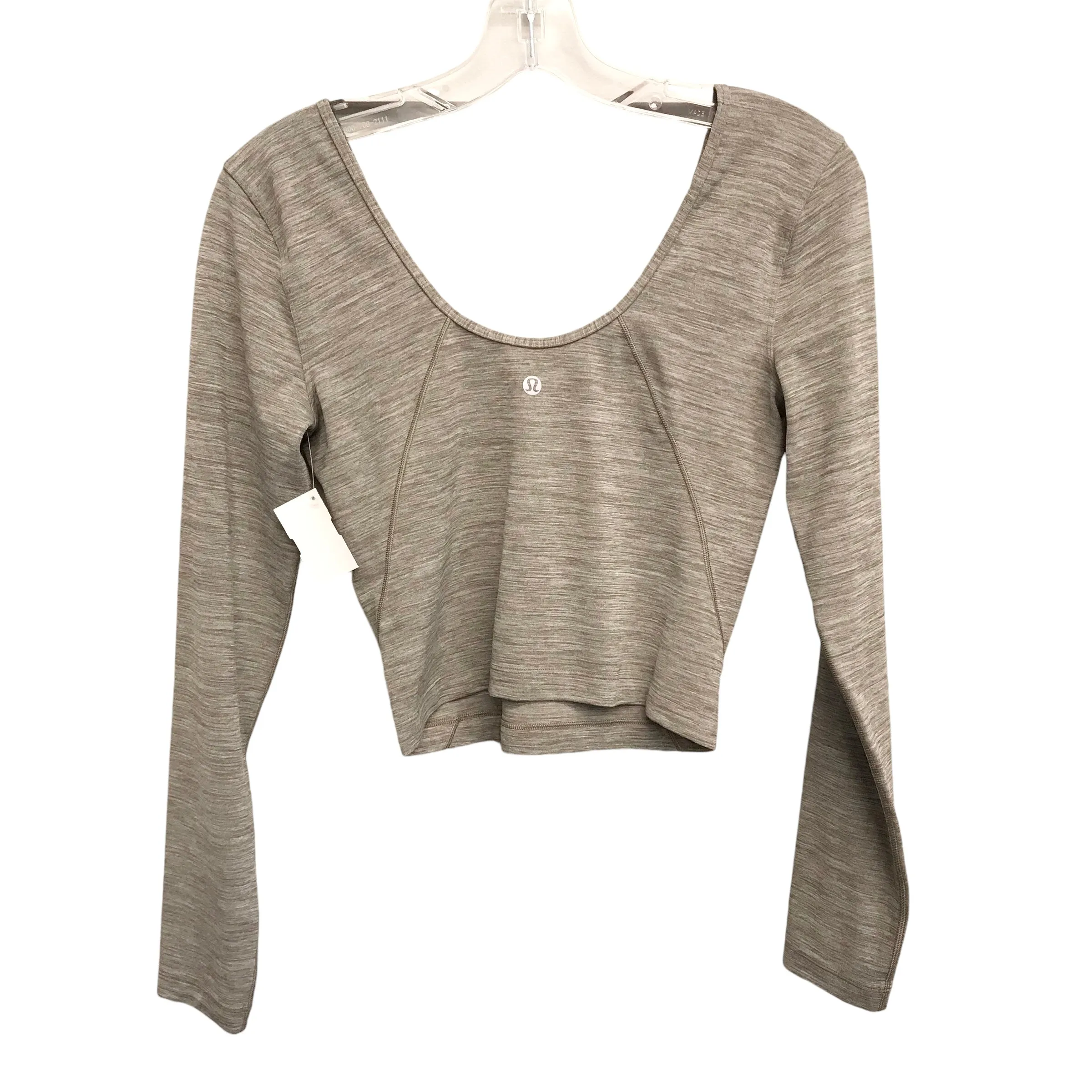 Athletic Top Ls Crewneck By Lululemon In Grey, Size:S