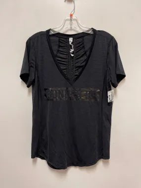 Athletic Top Short Sleeve By Lululemon In Black, Size: M