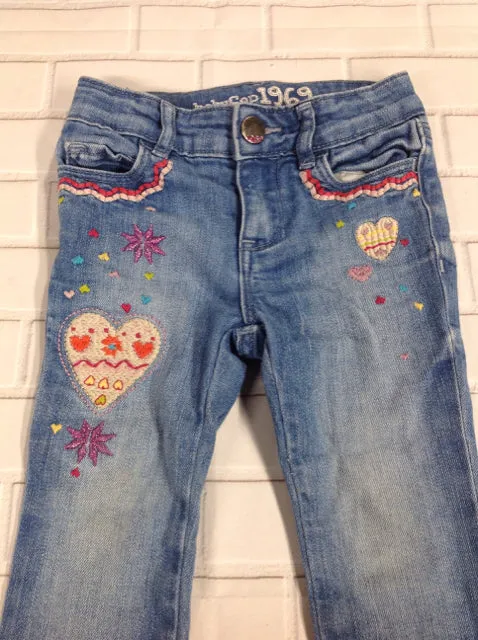 Baby Gap Denim Print Hearts Jeans