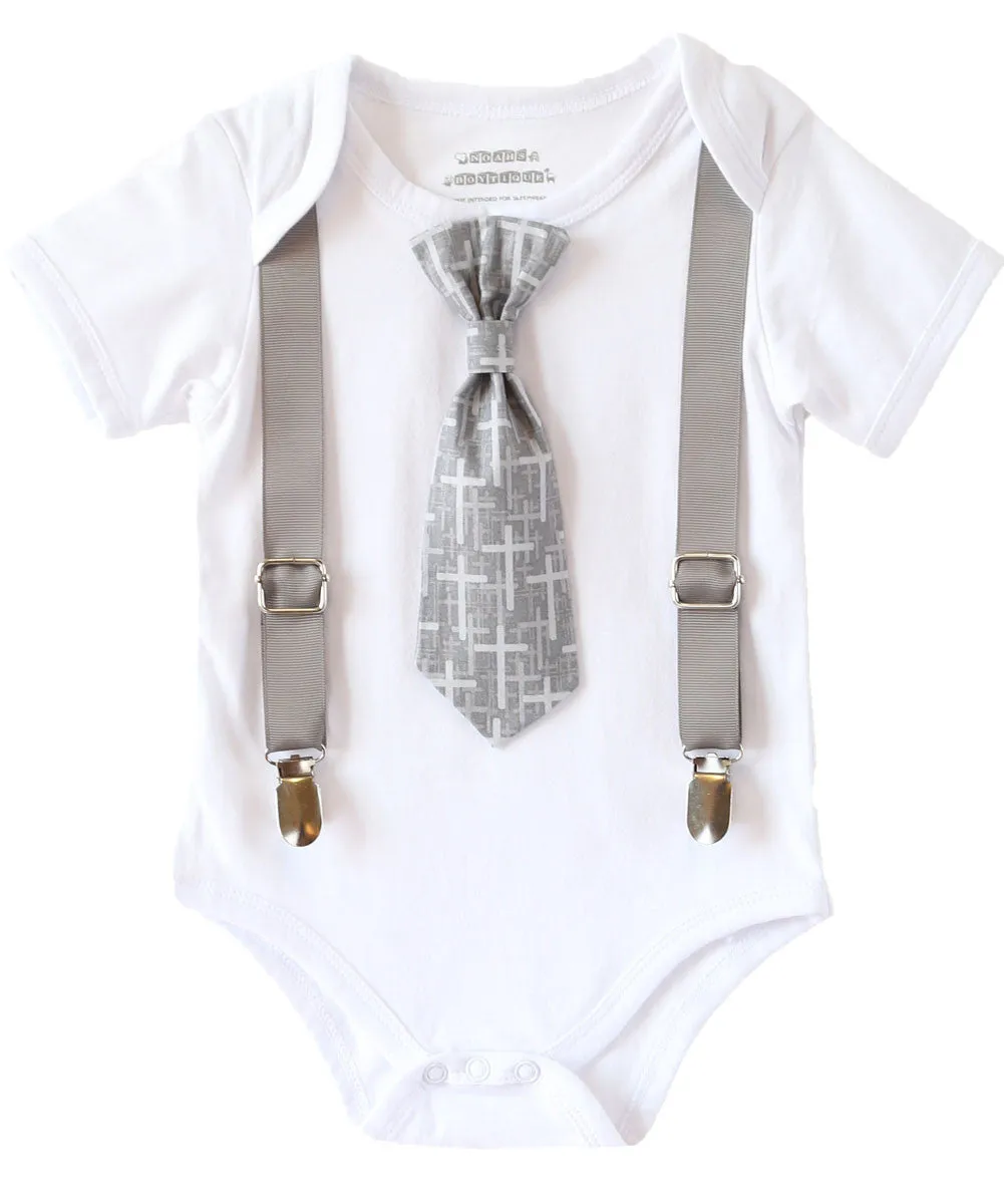 Baptism Christening Snap On Ties and Bow Ties by Noah's Boytique