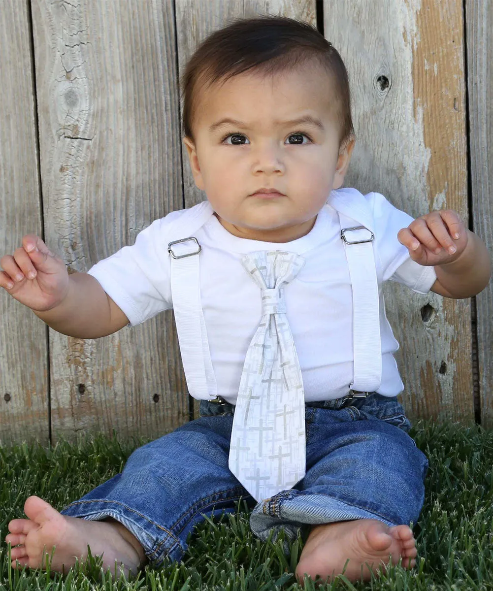 Baptism Christening Snap On Ties and Bow Ties by Noah's Boytique