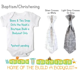 Baptism Christening Snap On Ties and Bow Ties by Noah's Boytique