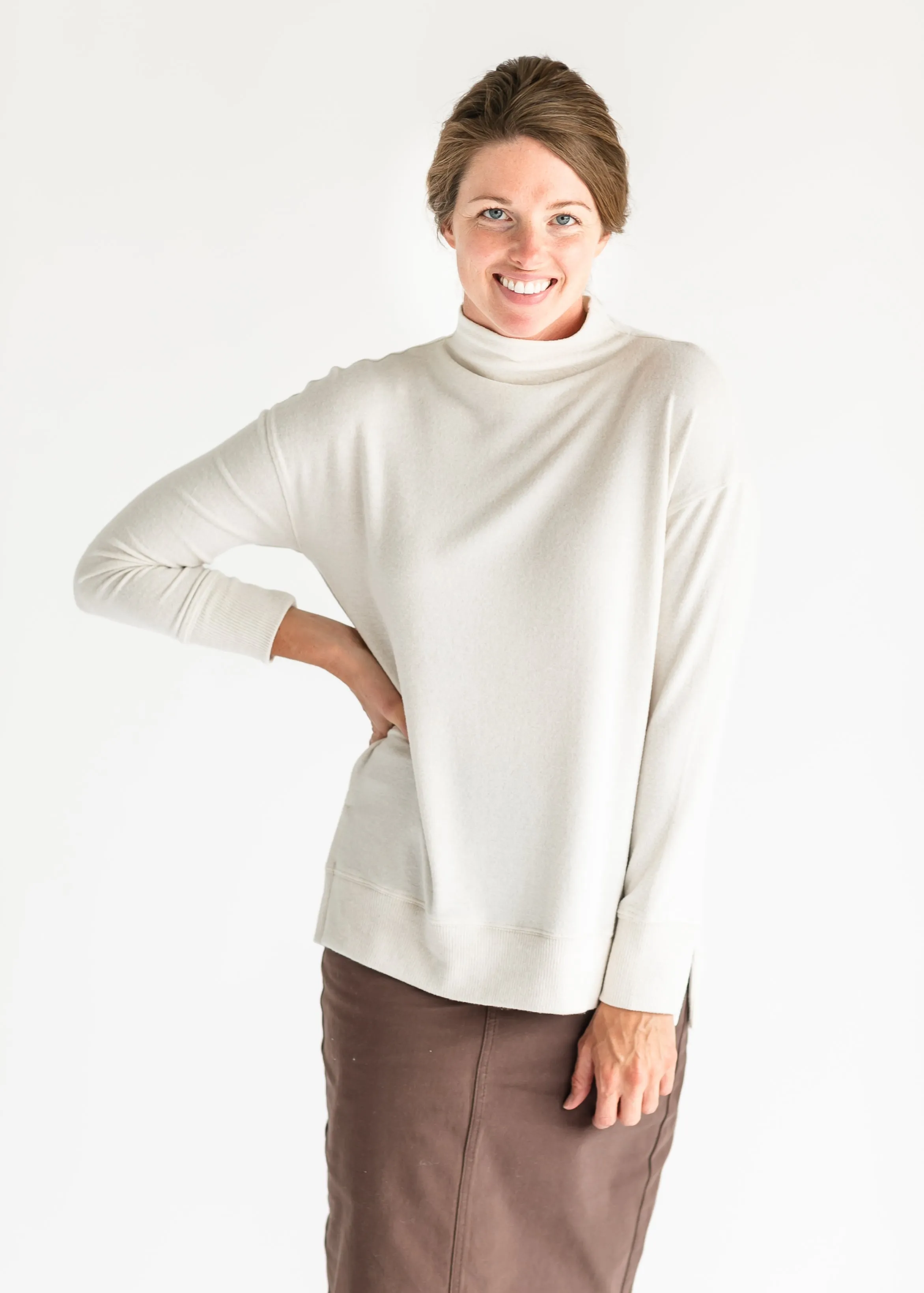 Belle Soft Knit Turtleneck Top