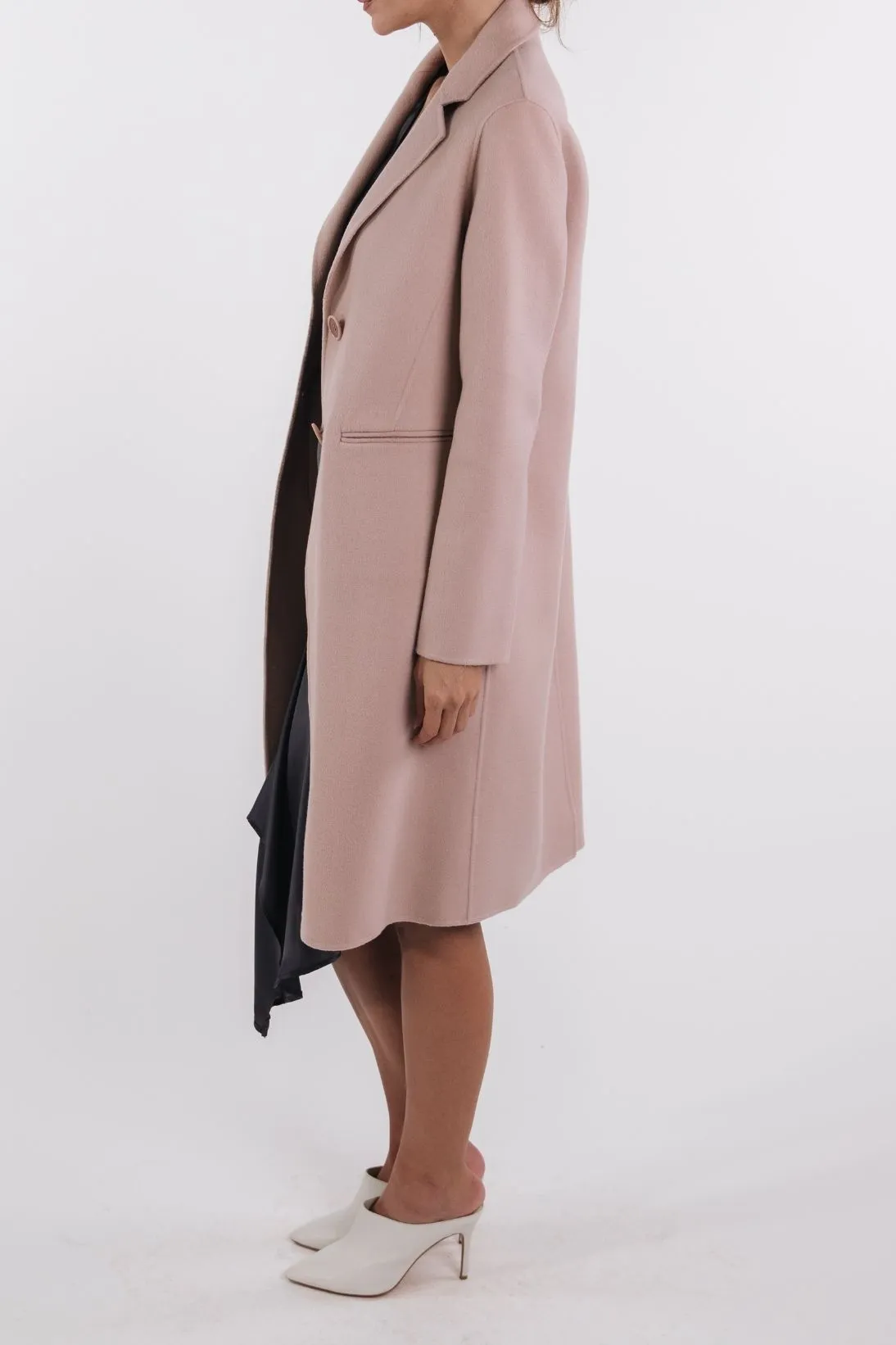 CASHMERE BUTTON FRONT COAT