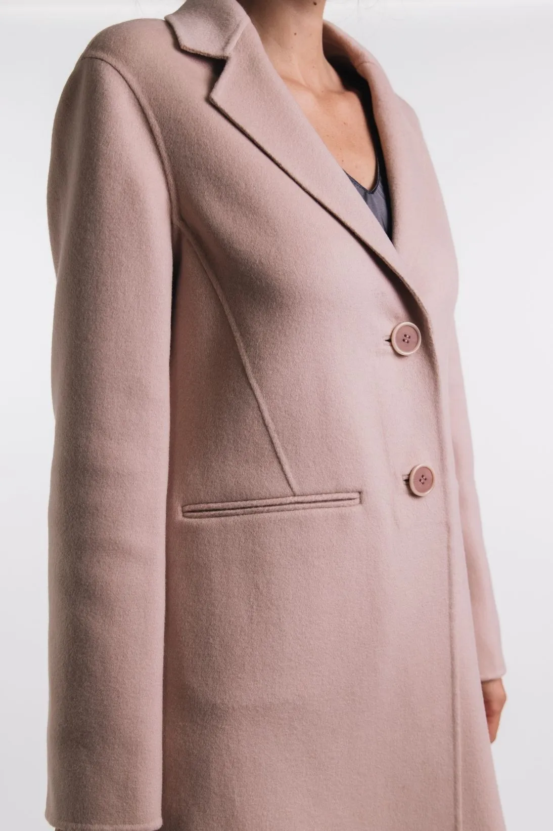 CASHMERE BUTTON FRONT COAT