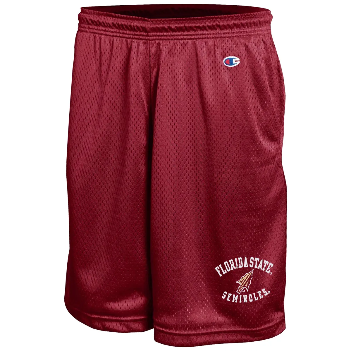 Champion Men's Florida State Seminoles Arrowhead Design Mesh Short - Garnet