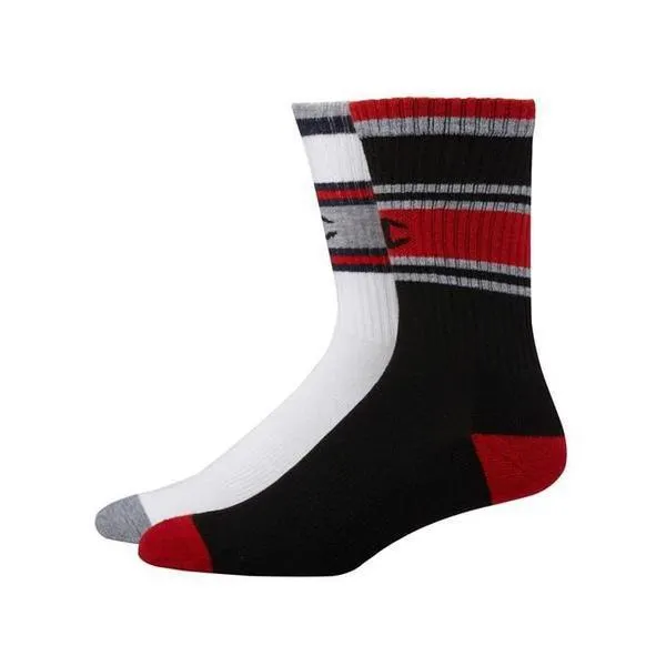 Champion Performance Crew Sock C Logo 2 Pack White - Black