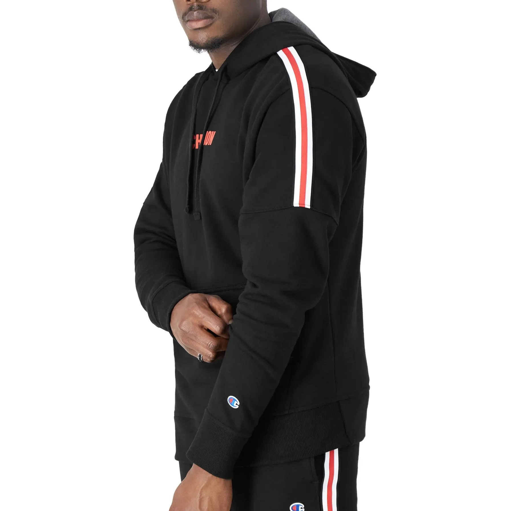 CHAMPION Powerblend Warm Up Hoodie Taped Sleeve