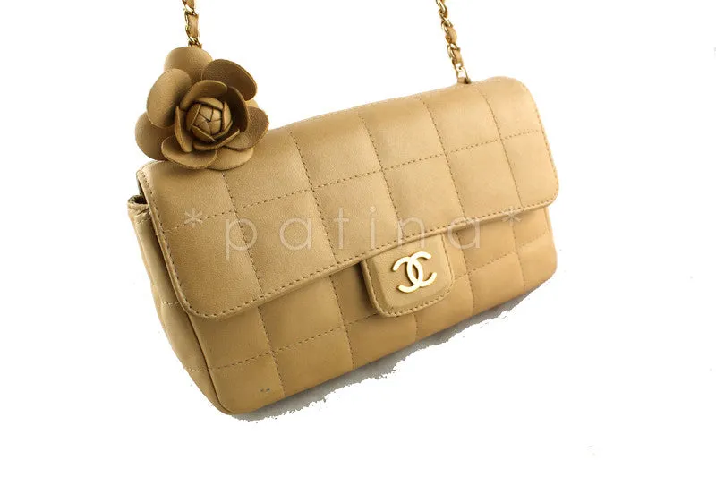 Chanel Beige Quilted Camelia Mini Flap Bag