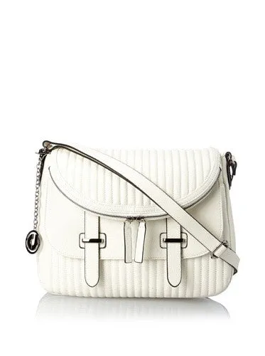 CHARLES JOURDAN Leather Kane Crossbody - Bone color