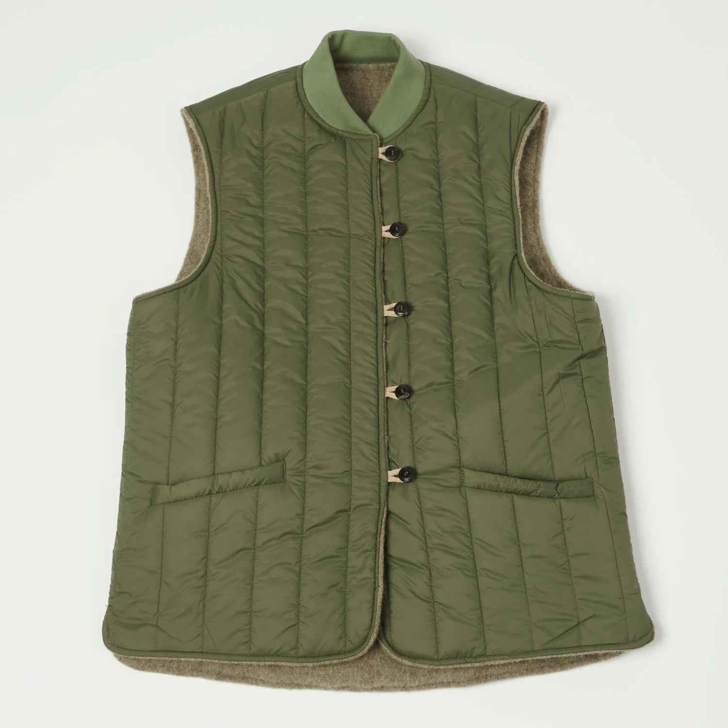 East Harbour Surplus 'Oliver' Reversible Sports Vest - Beige/Green