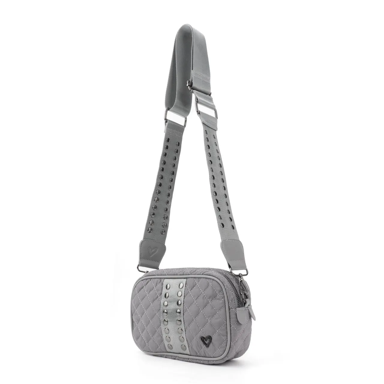 Essex Quilted Crossbody Bag (Grey)