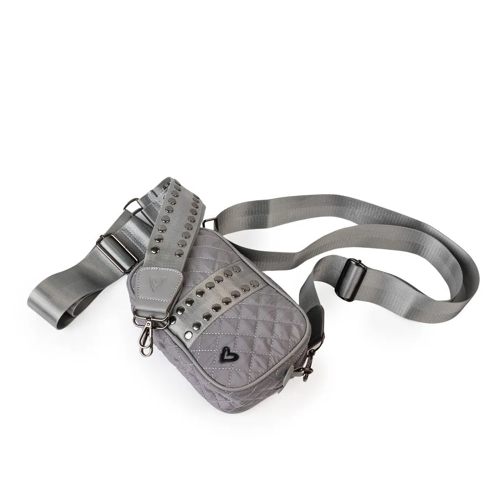 Essex Quilted Crossbody Bag (Grey)