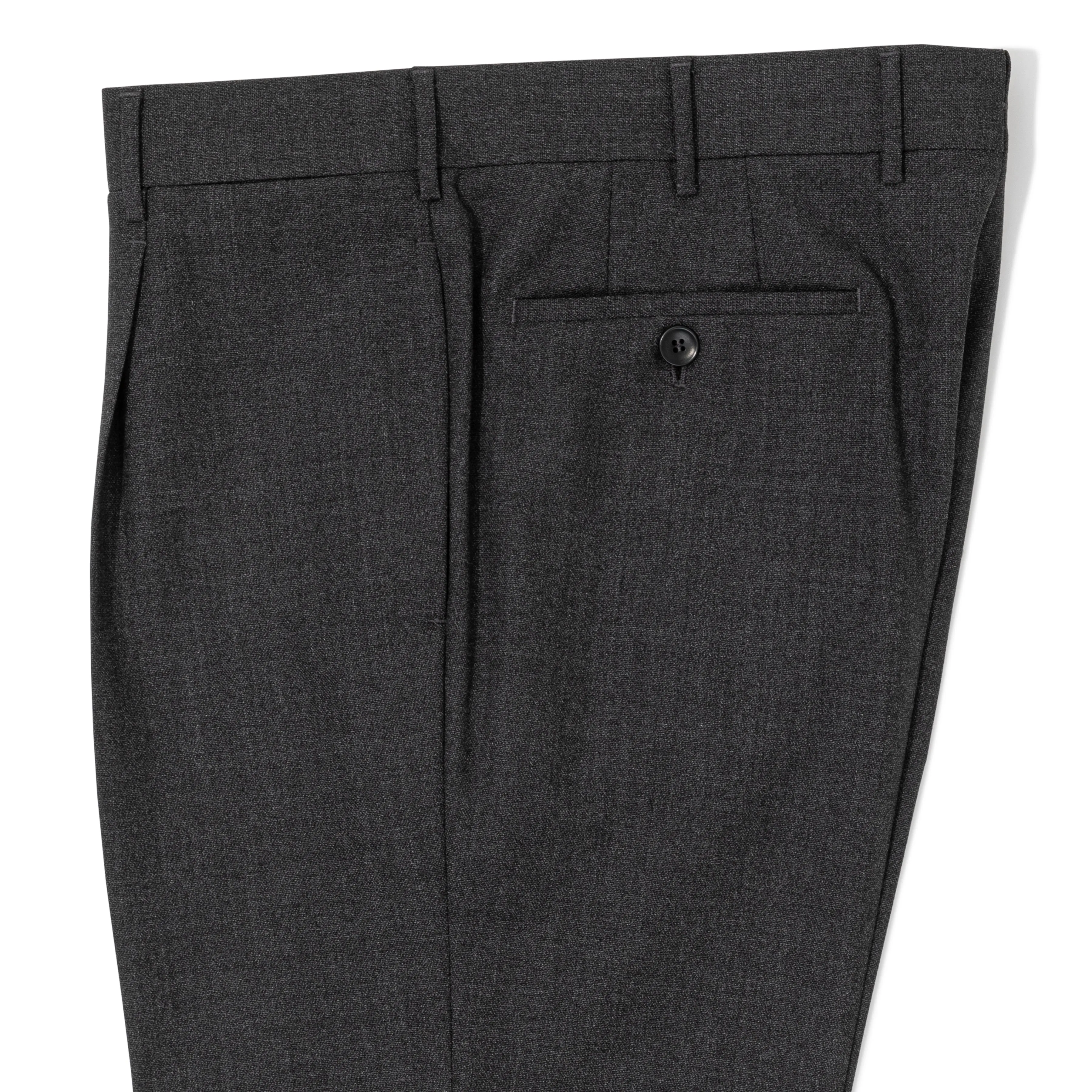 High-twist Wool Pleated Trousers