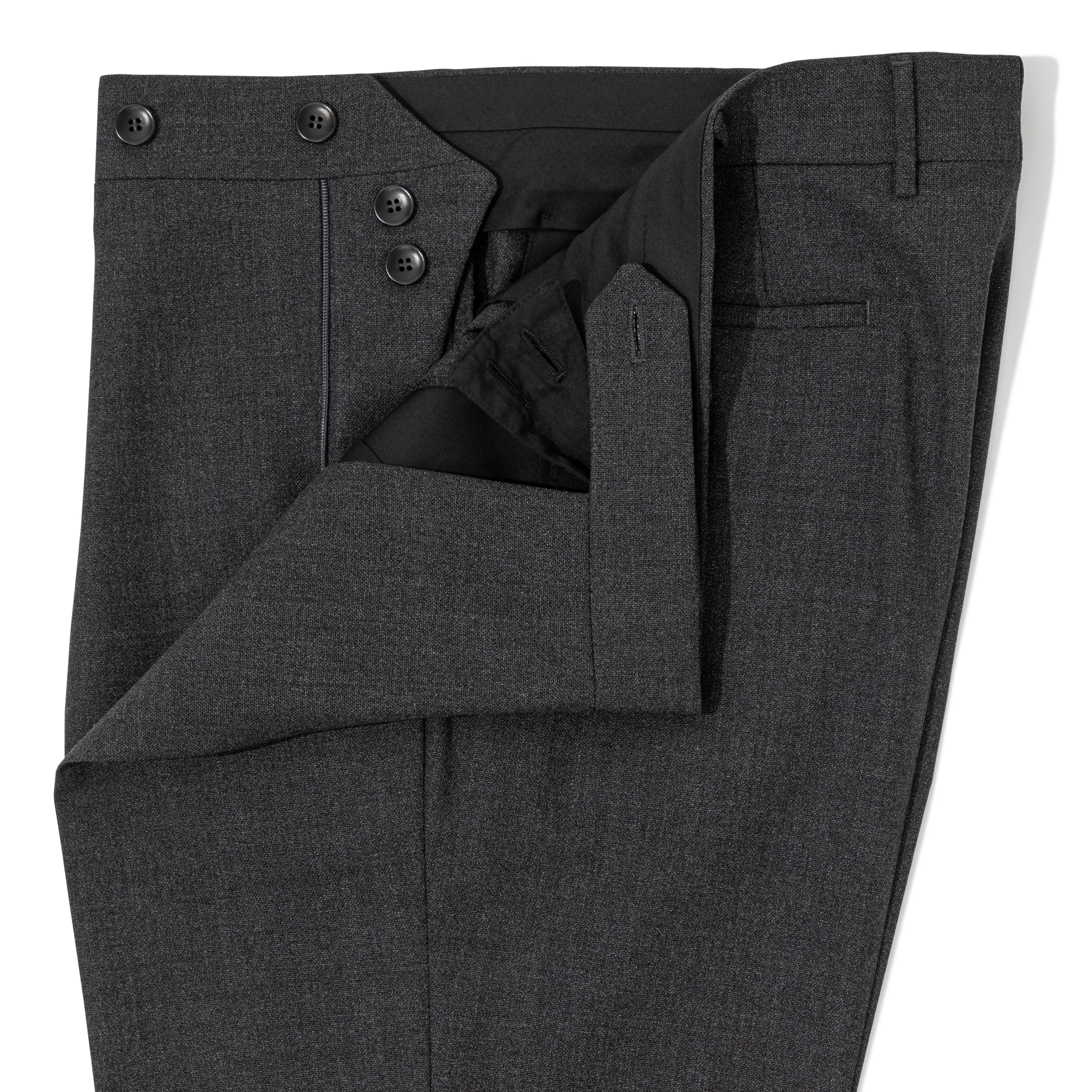 High-twist Wool Pleated Trousers