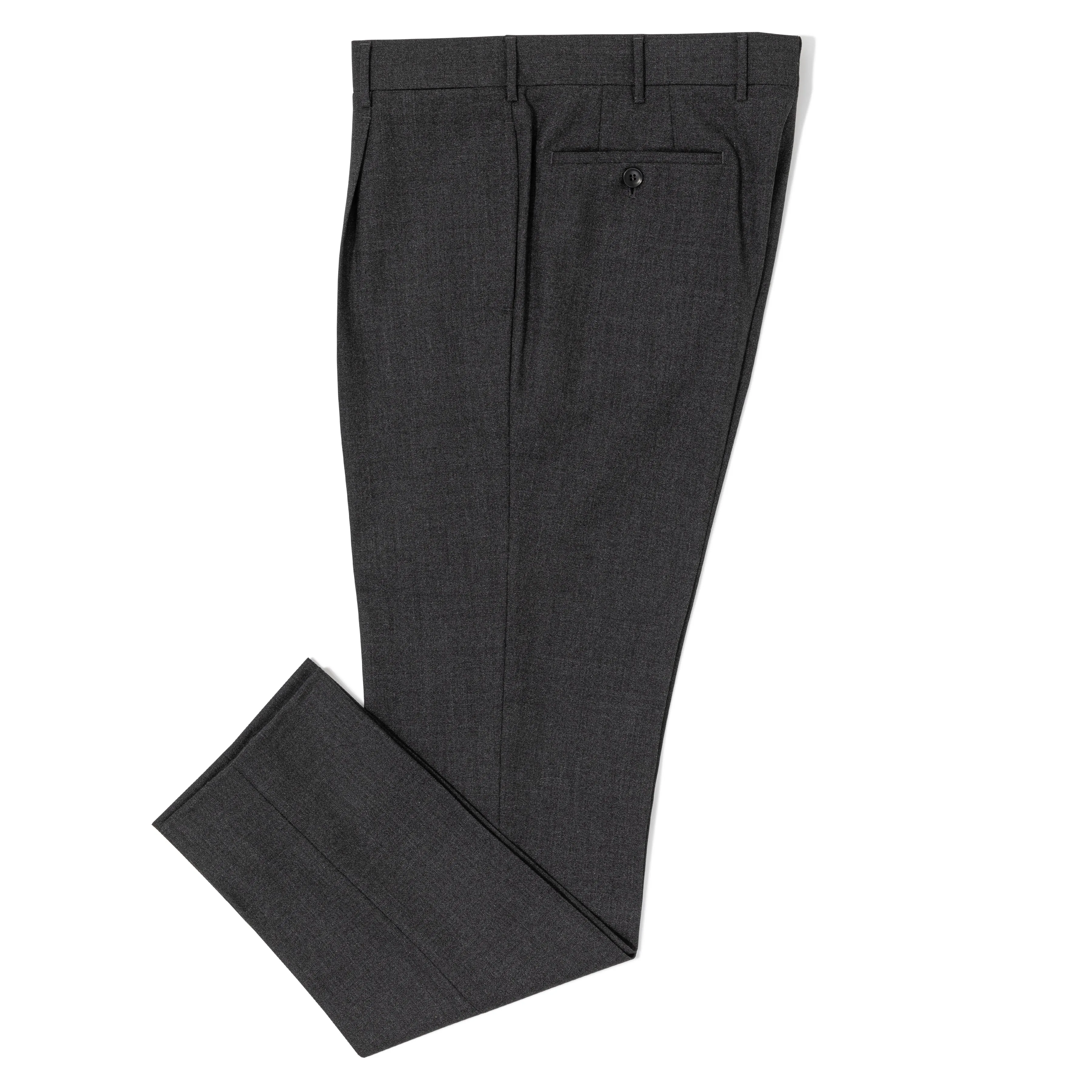 High-twist Wool Pleated Trousers