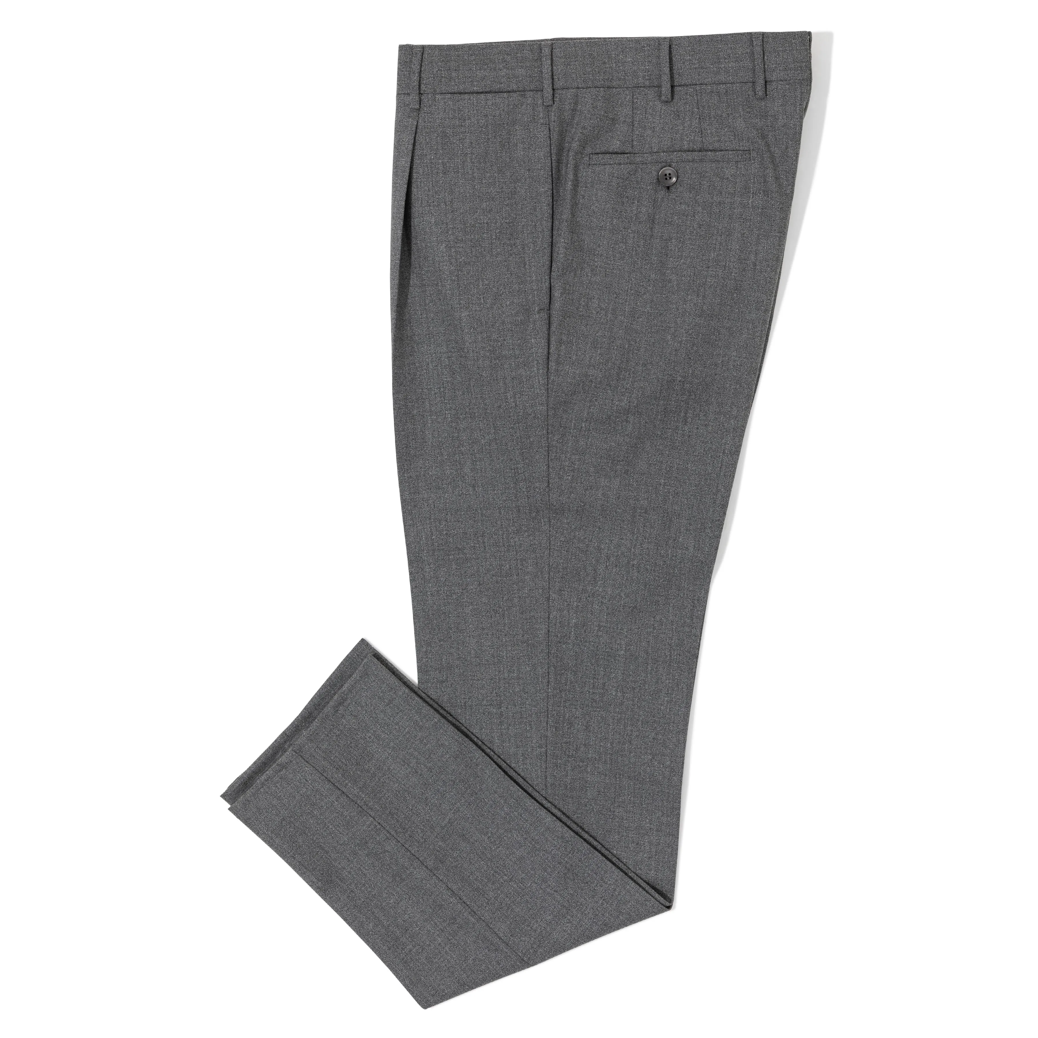 High-twist Wool Pleated Trousers