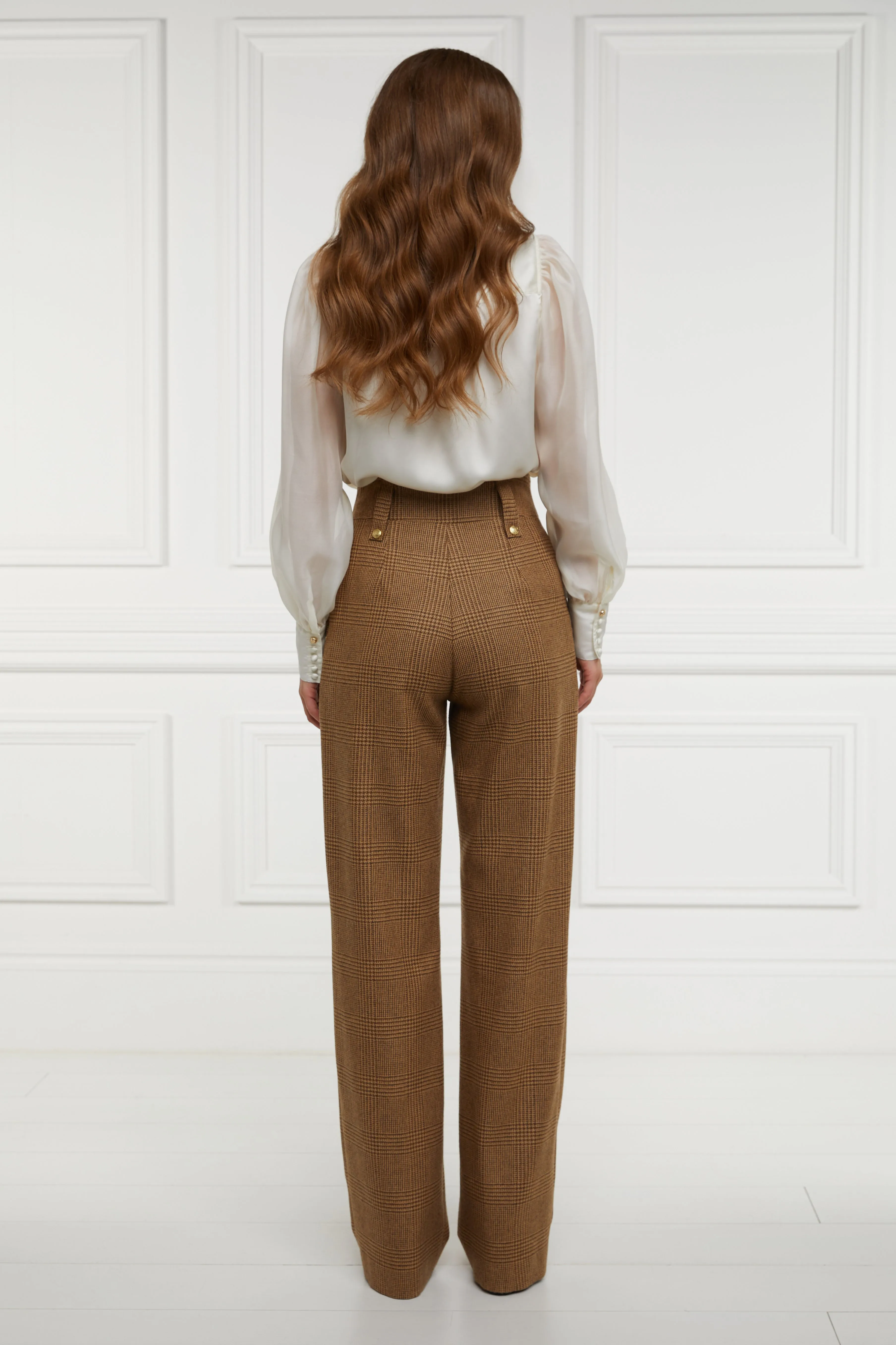 High Waisted Straight Trouser (Tawny)