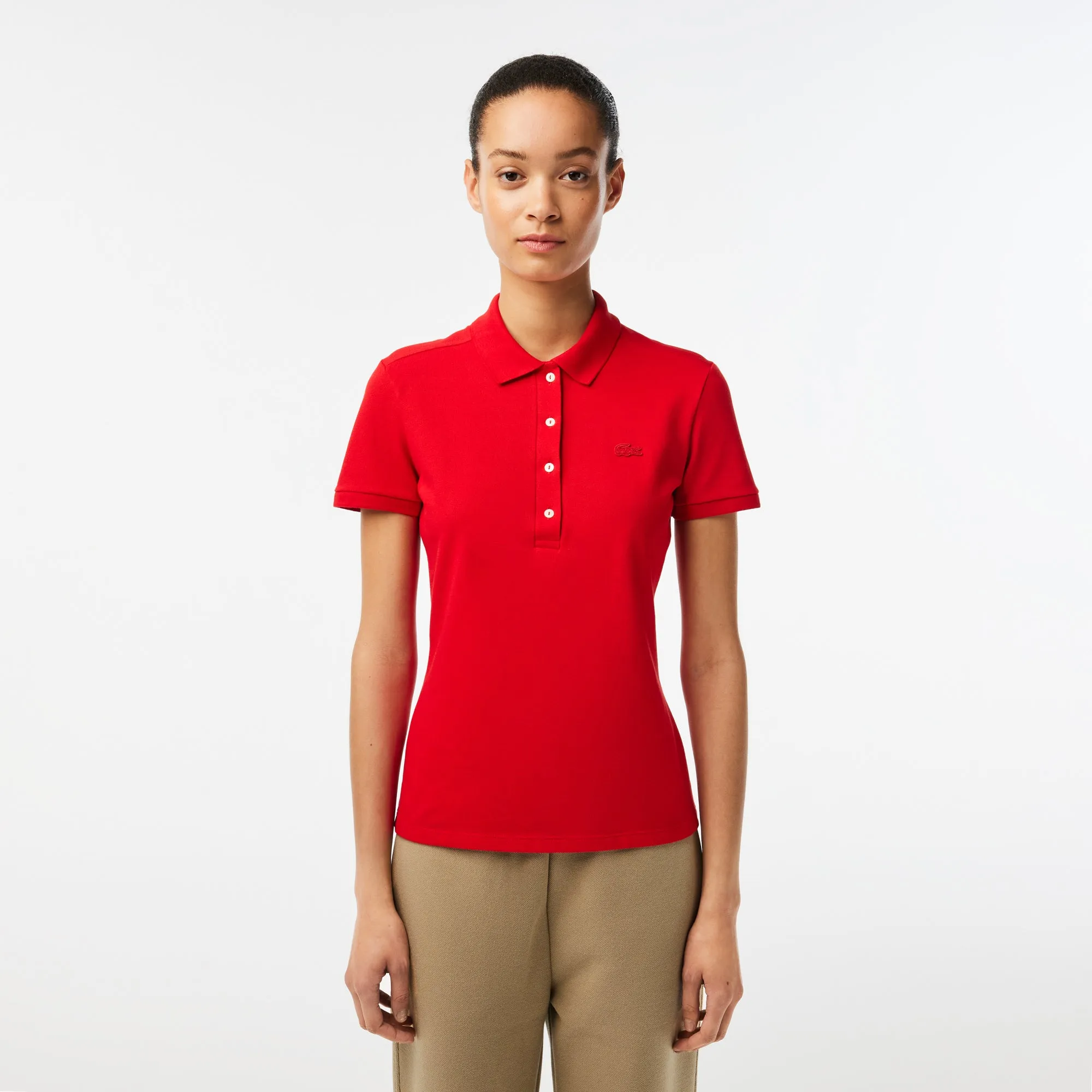 L.12.D Slim Fit Stretch Mini Piqué Polo Shirt