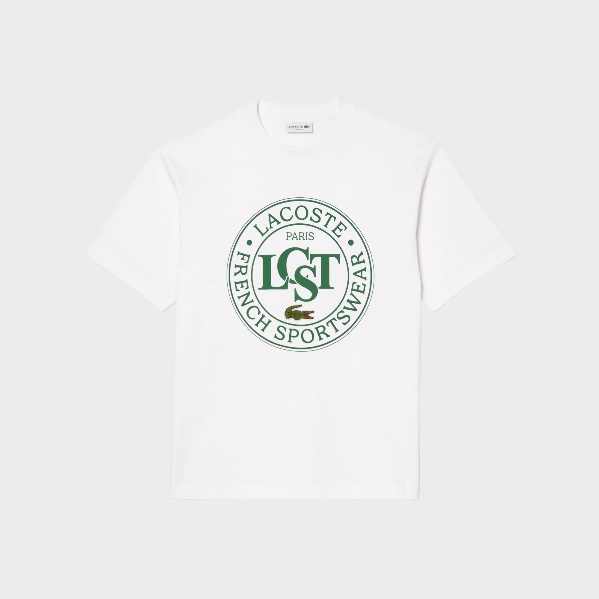 Lacoste Loose Fit Heavy Cotton Printed T-shirt I Hvid