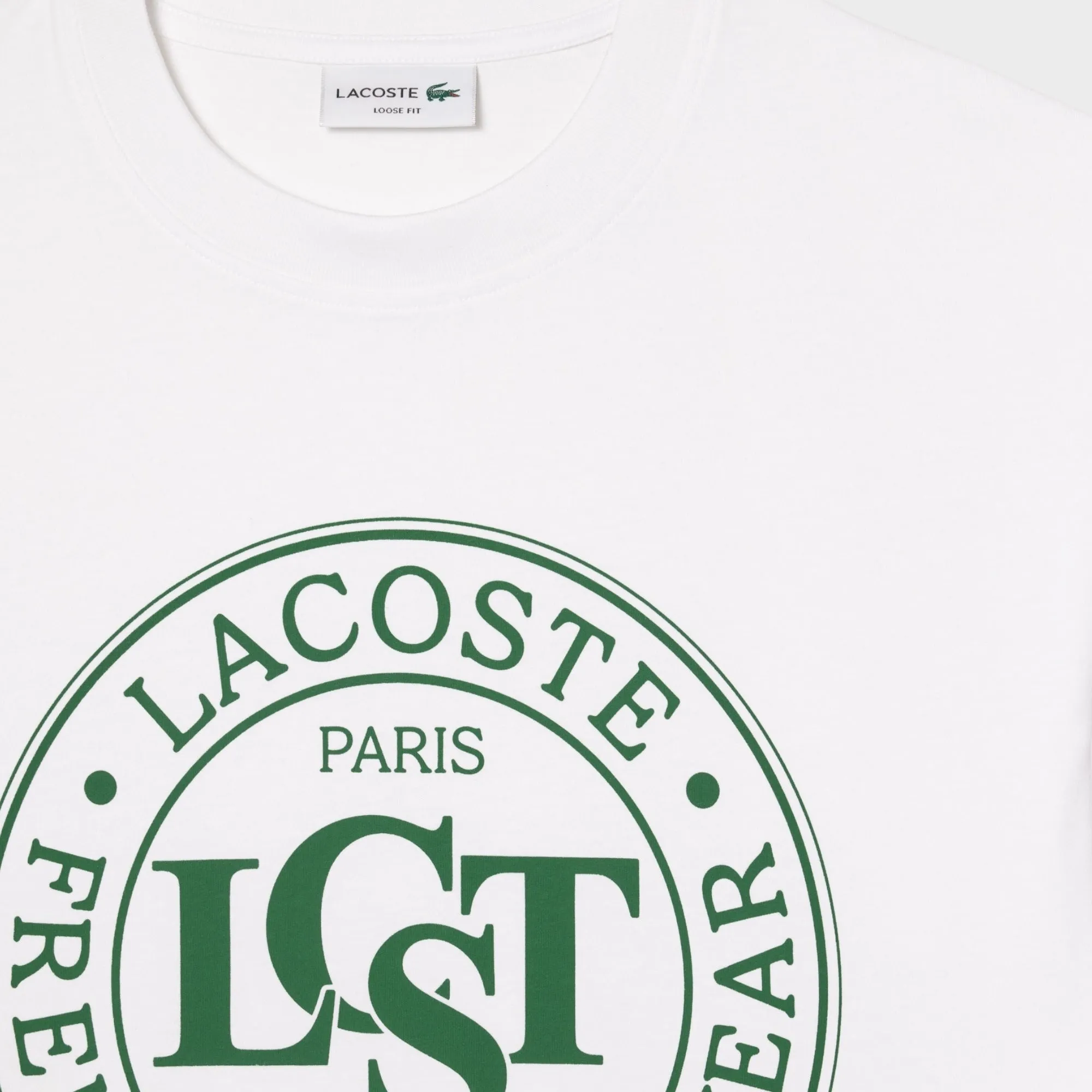 Lacoste Loose Fit Heavy Cotton Printed T-shirt I Hvid