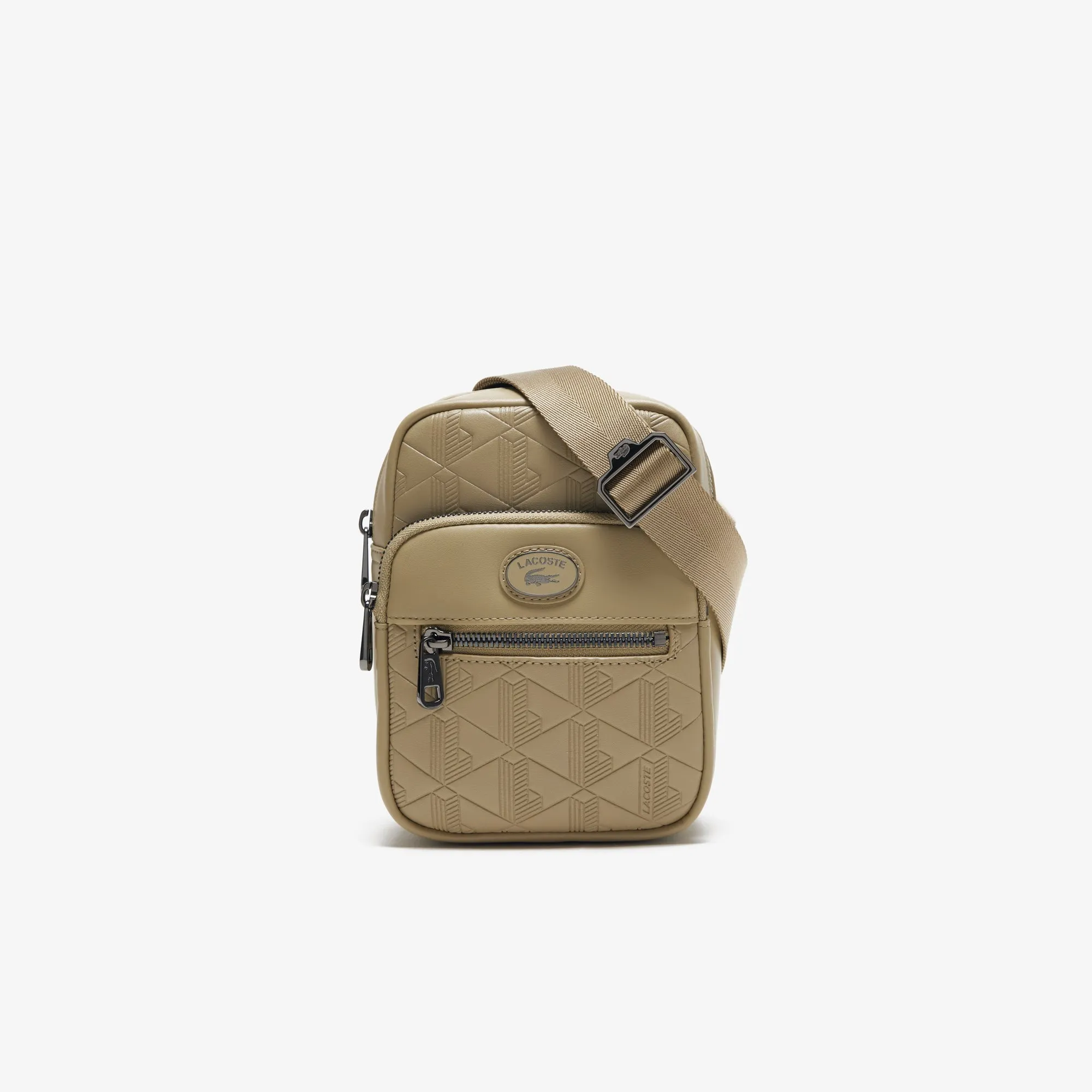 Lacoste Men's Embossed Monogram Small Crossbody