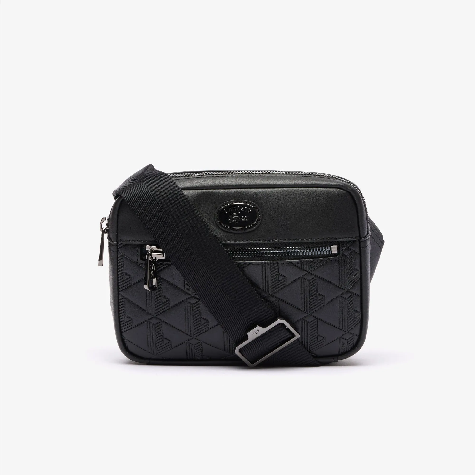 Leather Monogram Print Shoulder Bag - NH4401MR