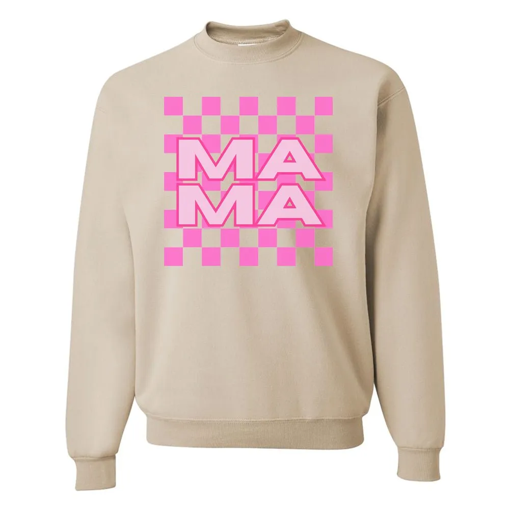 'Mama Check' Crewneck Sweatshirt