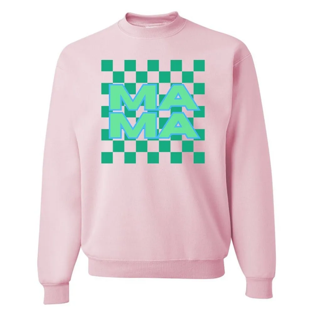 'Mama Check' Crewneck Sweatshirt