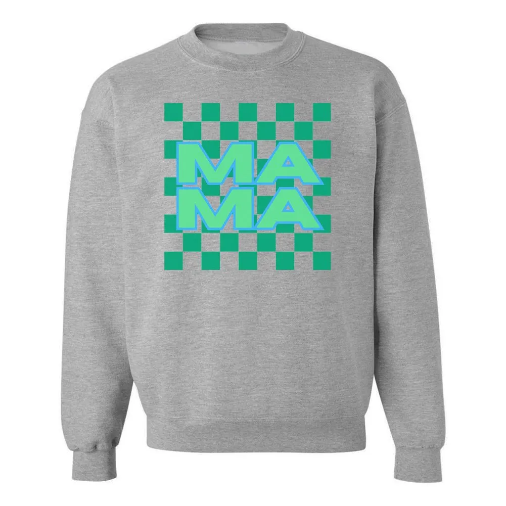 'Mama Check' Crewneck Sweatshirt