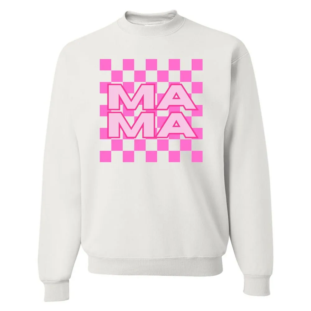 'Mama Check' Crewneck Sweatshirt