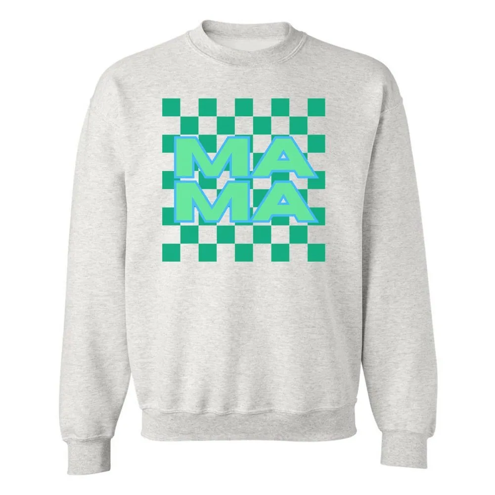 'Mama Check' Crewneck Sweatshirt