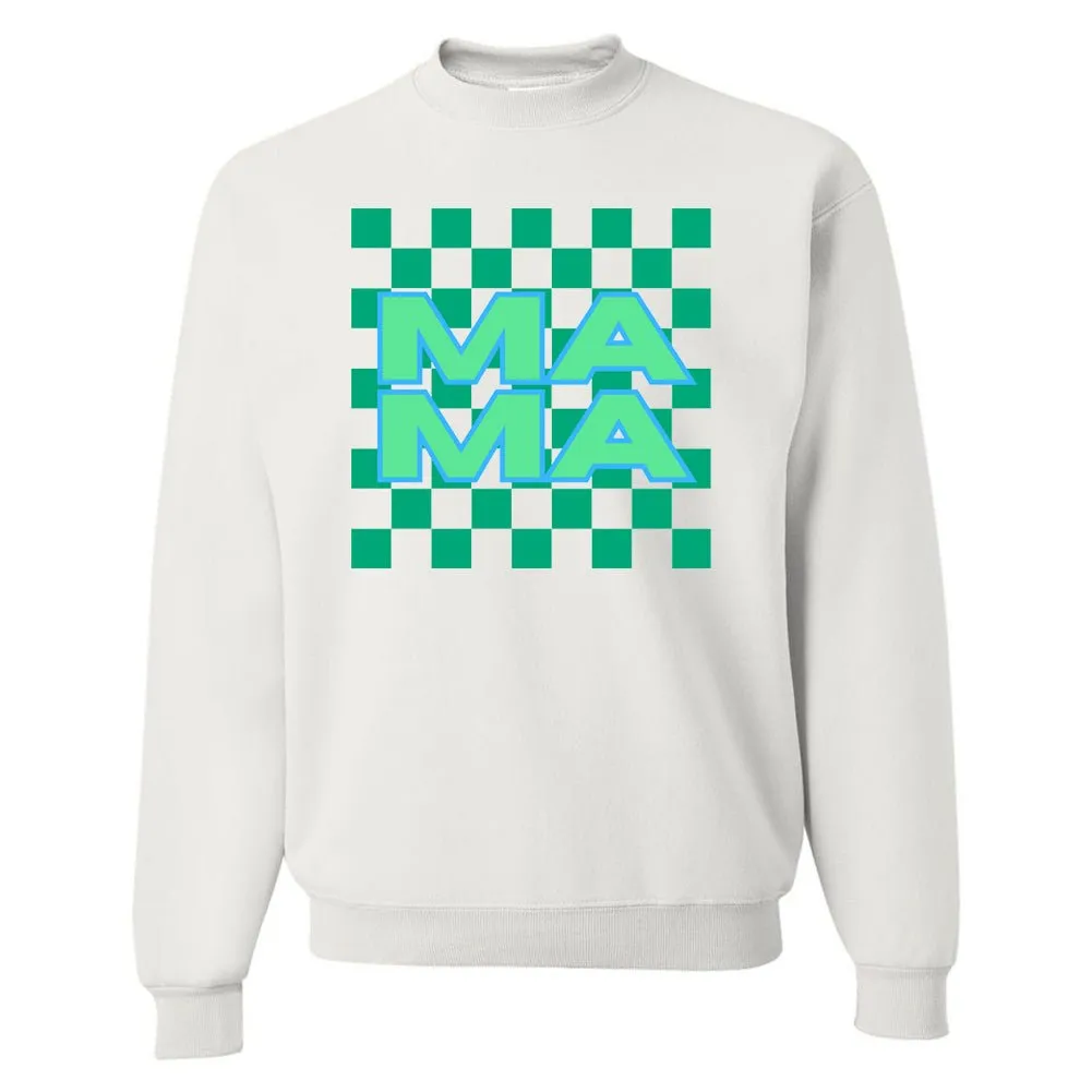 'Mama Check' Crewneck Sweatshirt