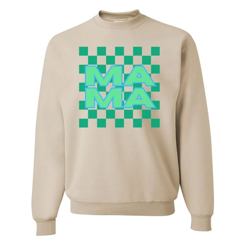 'Mama Check' Crewneck Sweatshirt