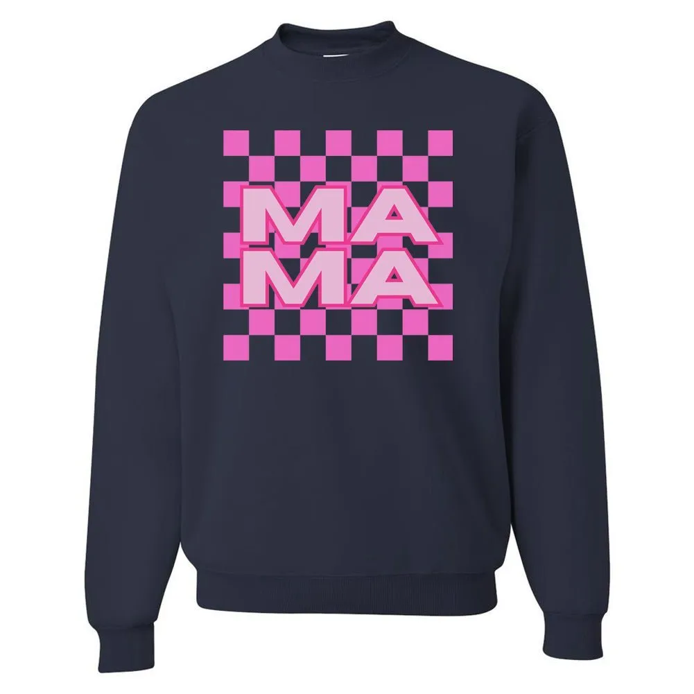 'Mama Check' Crewneck Sweatshirt