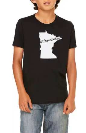 Minnesota Youth Tee, White Ink