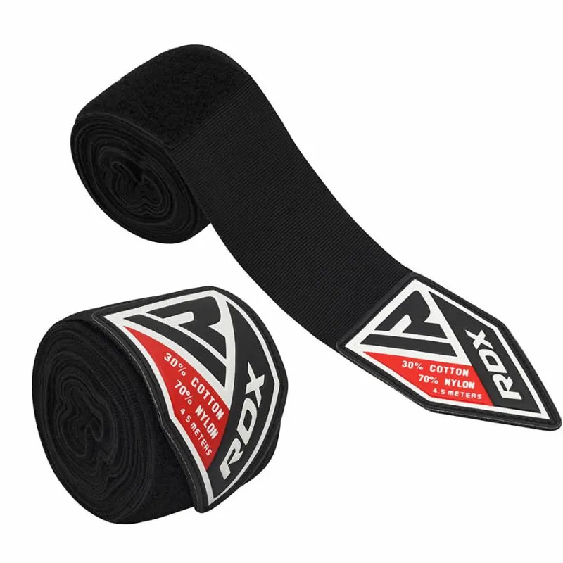 RDX RB 4.5m Elasticated Hand Wraps Bandage for Boxing, MMA; Muay Thai