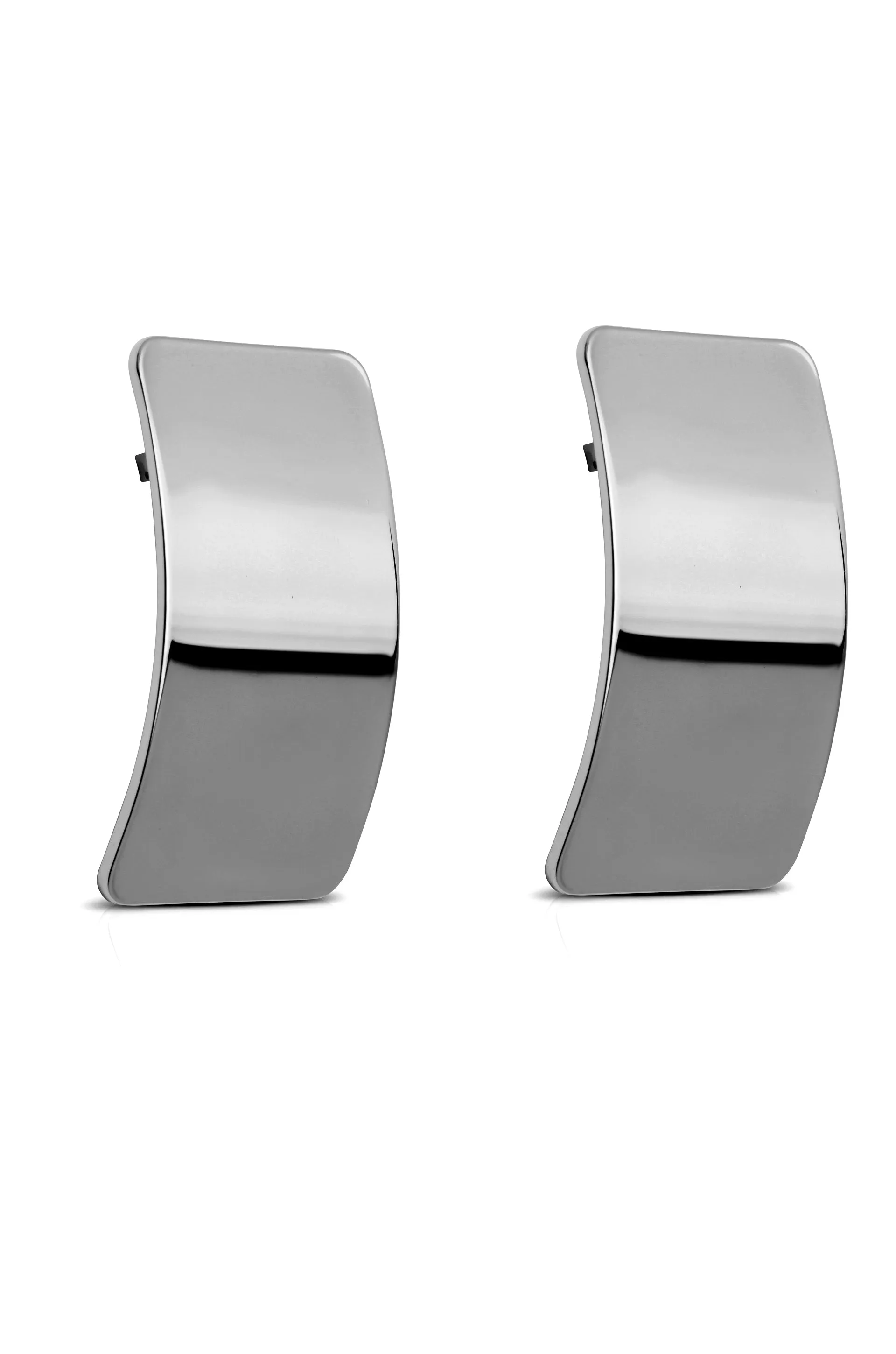 Rectangle Metal Stud Earrings