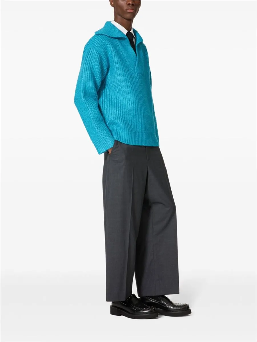 VIRGIN WOOL-BLEND TROUSERS